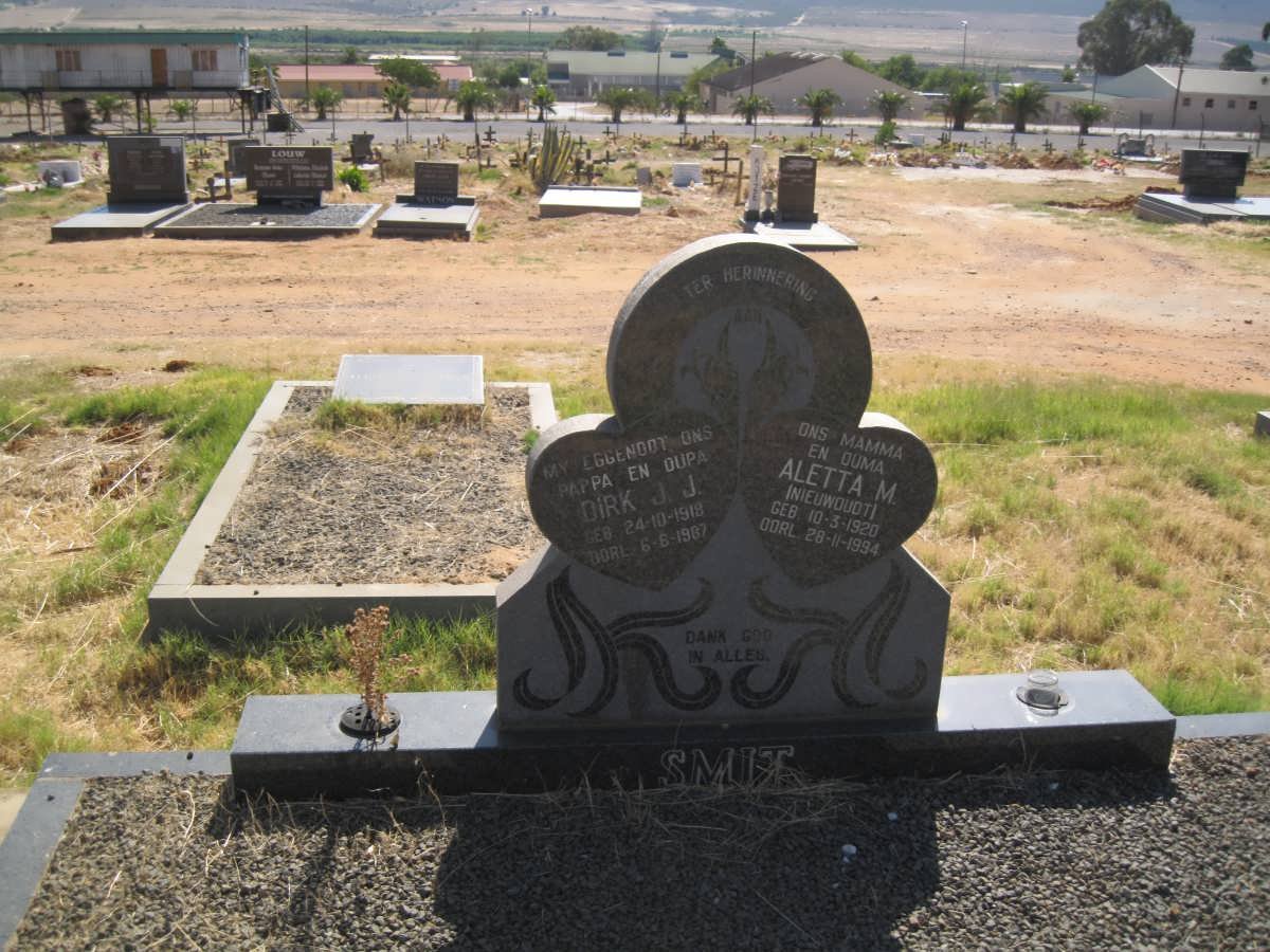SMIT Dirk J.J. 1918-1967 &amp; Aletta M. NIEUWOUDT 1920-1994