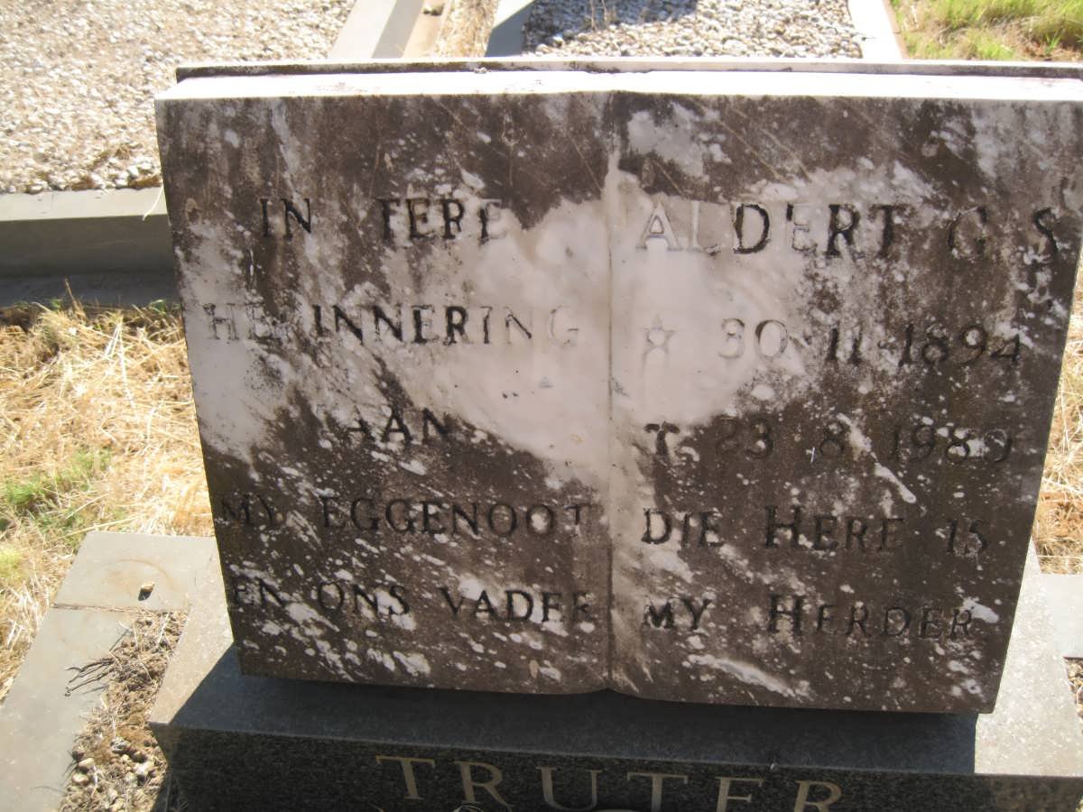 TRUTER ? Aldert G.S. 1894-1989
