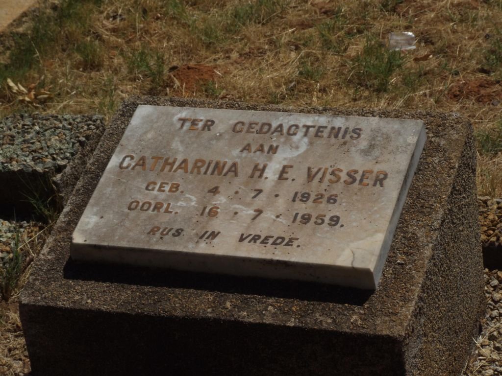 VISSER Catharina H.E. 1926-1959