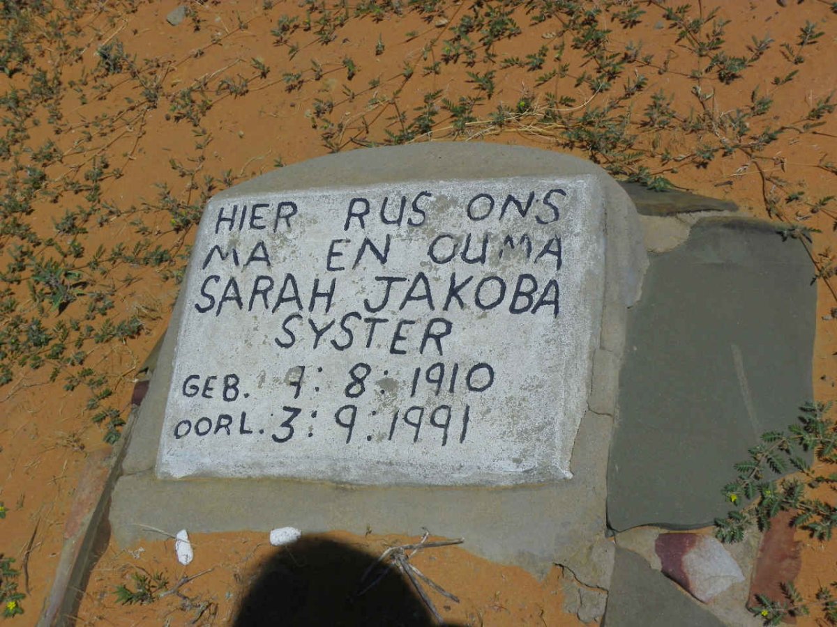 SYSTER Sarah Jakoba 1910-1991