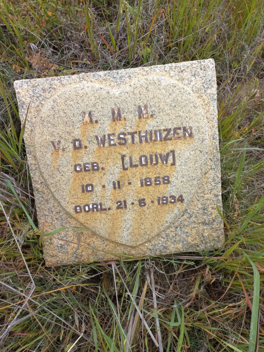 WESTHUIZEN M.M.M., v.d. nee LOUW 1858-1934