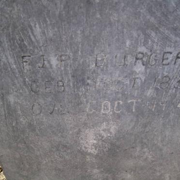 BURGER F.J.P. 1835-1914