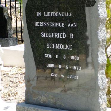 SCHMOLKE Siegfried B. 1900-1973
