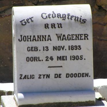 WAGENER Johanna 1893-1905