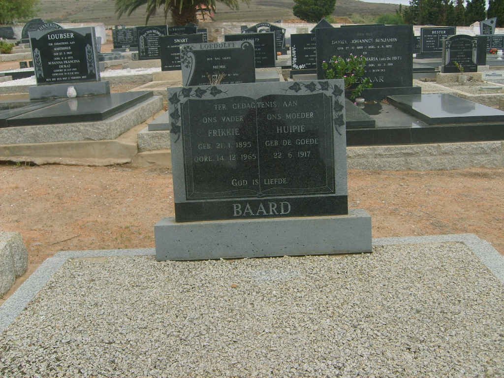 BAARD Frikkie 1895-1965 &amp; Huipie DE GOEDE 1917-