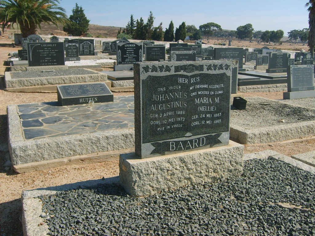 BAARD Johannes Augustinus 1886-1972 &amp; Maria M. 1883-1965