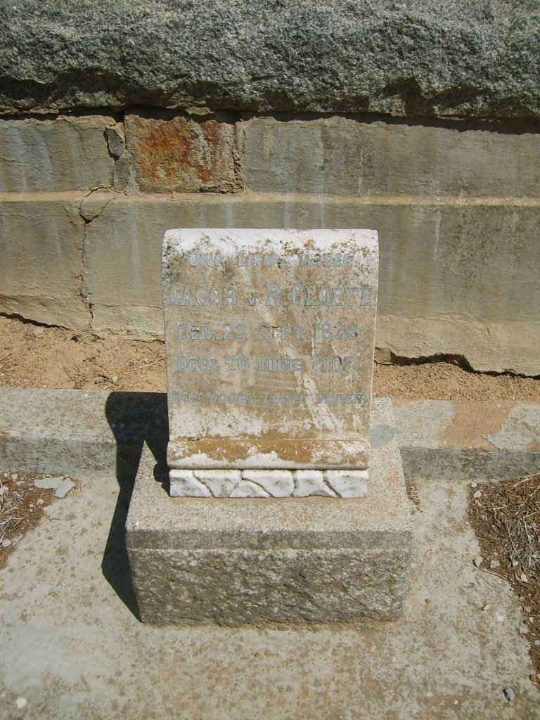 CLOETE Jacob V. R. 1838-1903