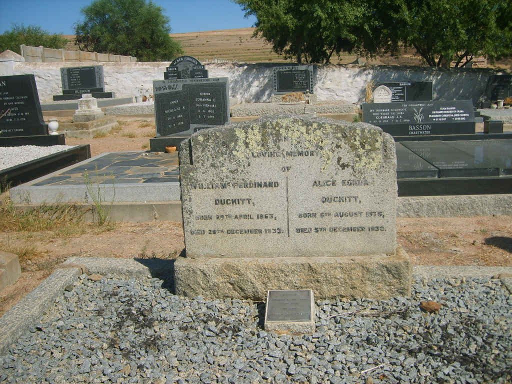 DUCKITT William Ferdinand 1863-1933 &amp; Alice Egiola 1876-1930