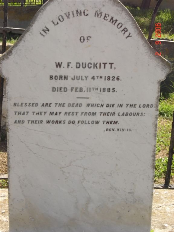 DUCKITT W.F. 1826-1885