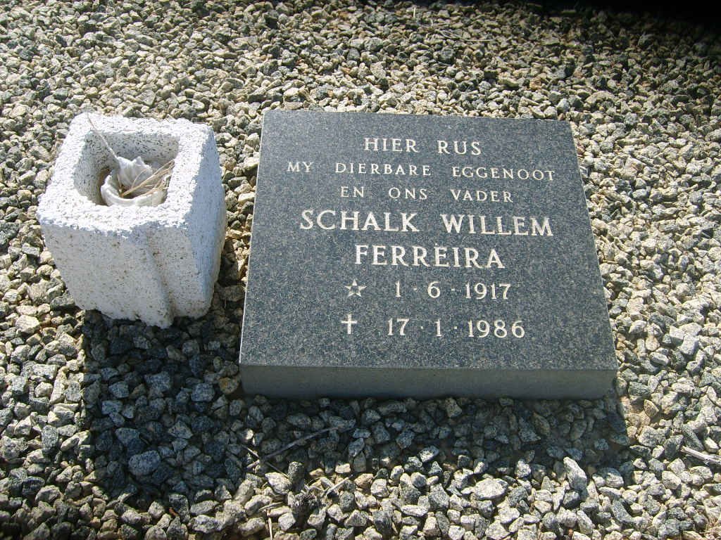 FERREIRA Schalk Willem 1917-1986