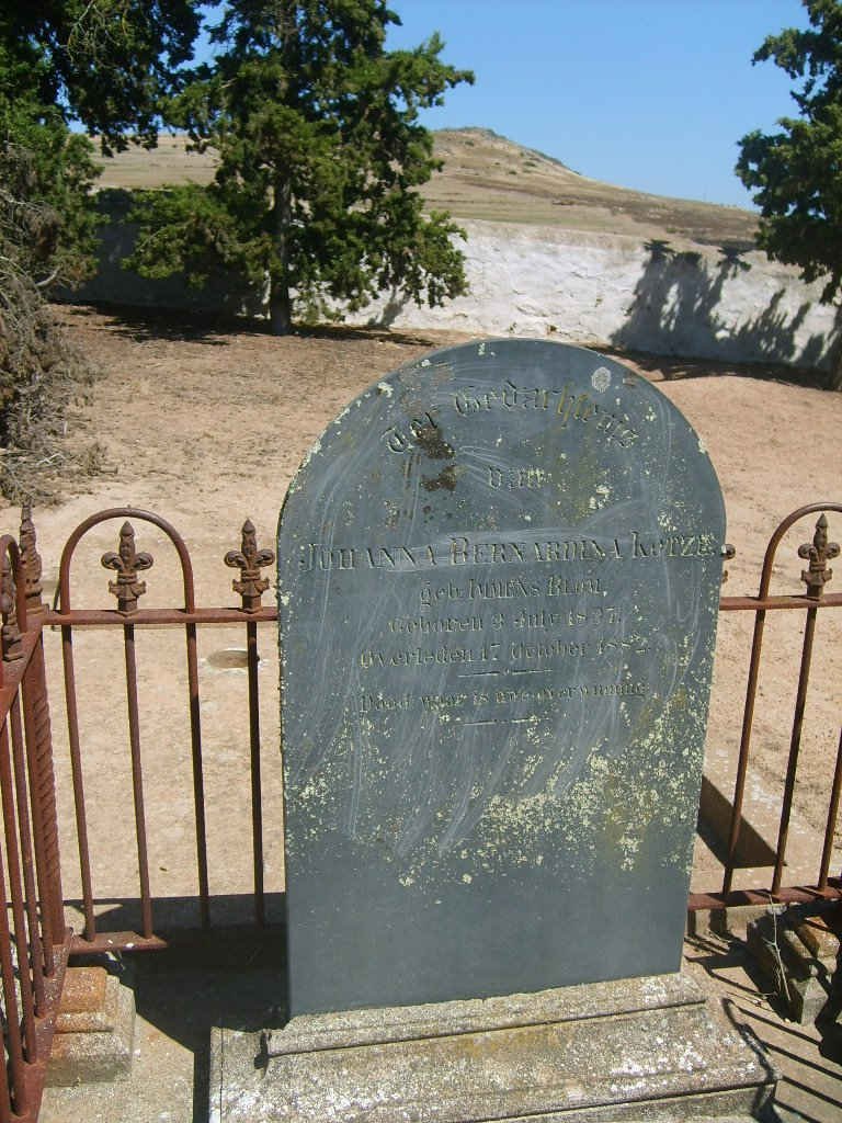KOTZE Johanna Bernadina nee BLOM 18?7-1882