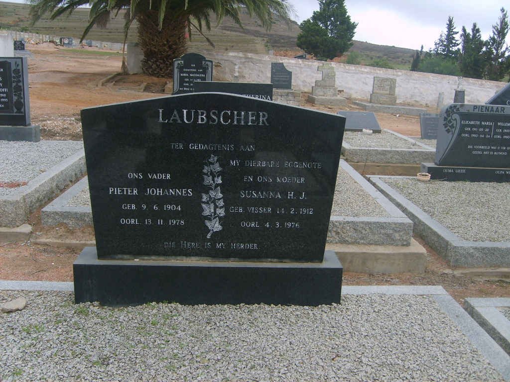 LAUBSCHER Pieter Johannes 1904-1978 &amp; Susanna H.J. VISSER 1912-1976