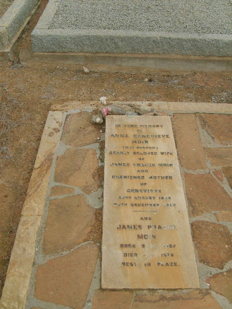 MOIR Anna Genevieve nee BASSON 18??-19?? :: MOIR James P?a? 1832-1876