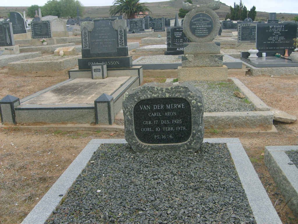 MERWE Carel Aron, van der 1925-1978