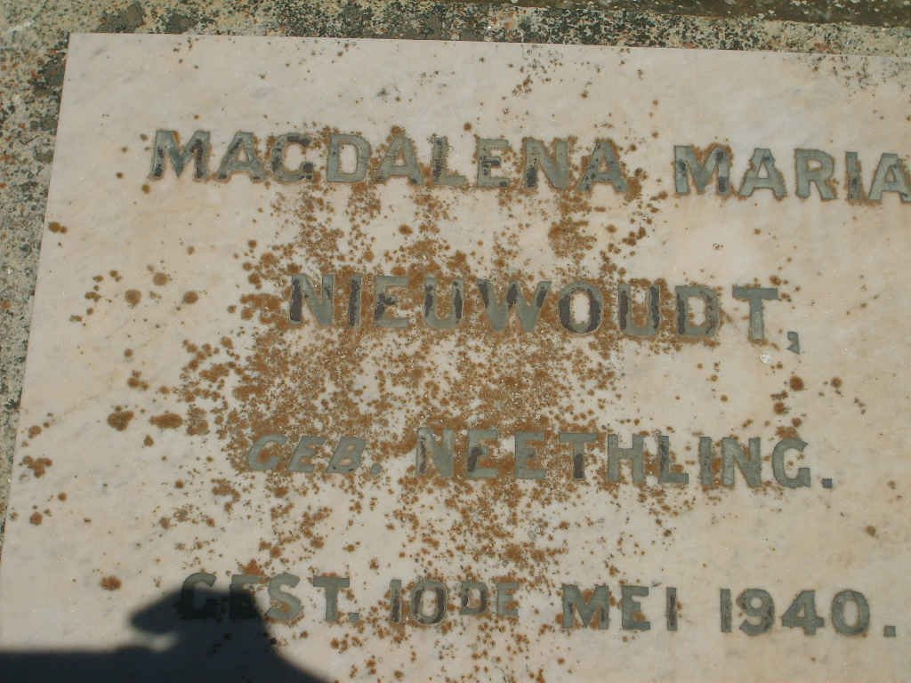 NIEUWOUDT Magdalena Maria nee NEETHLING -1940