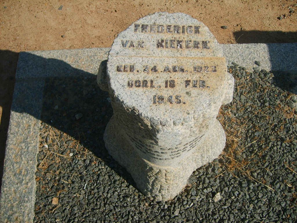 NIEKERK Frederick, van 1923-1945