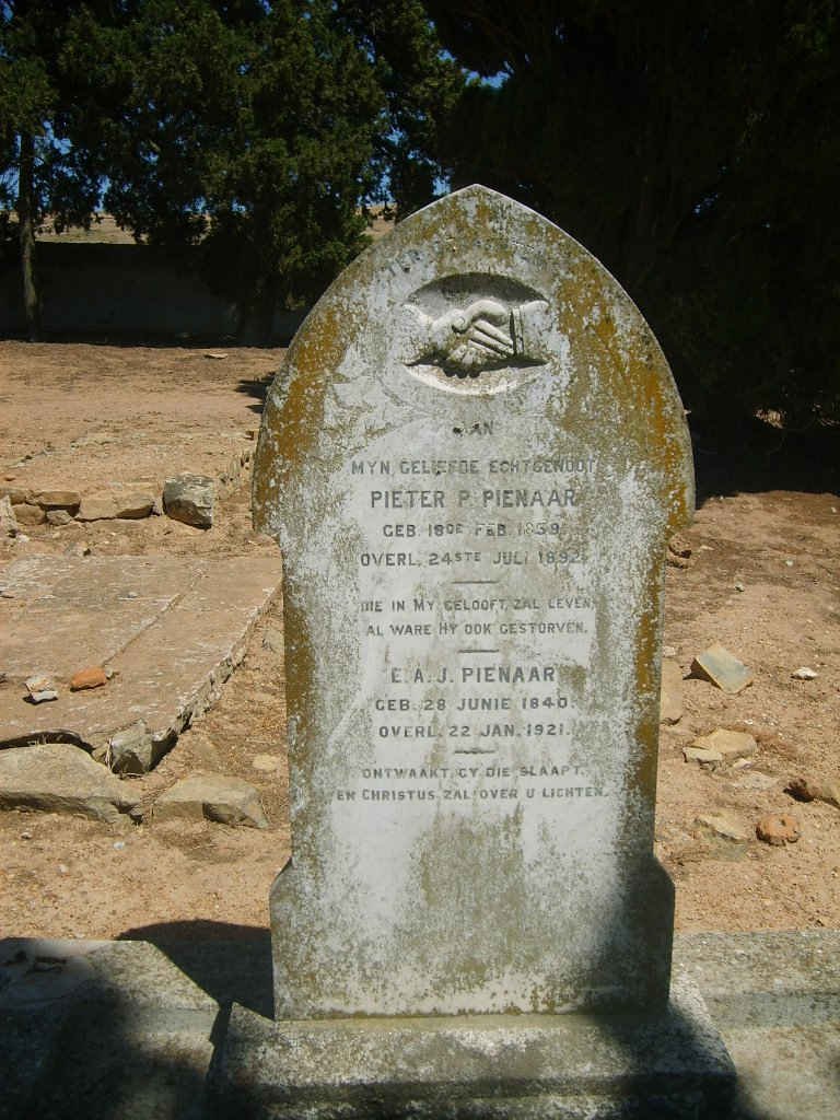 PIENAAR Pieter P. 1839-1892 &amp; C.A.J. 1840-1921
