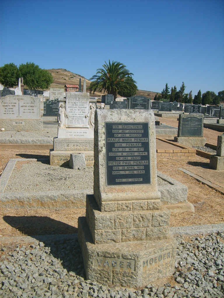 PIENAAR Pieter Paul 1873-1949 &amp; Maatje Maria PIENAAR 1877-1944