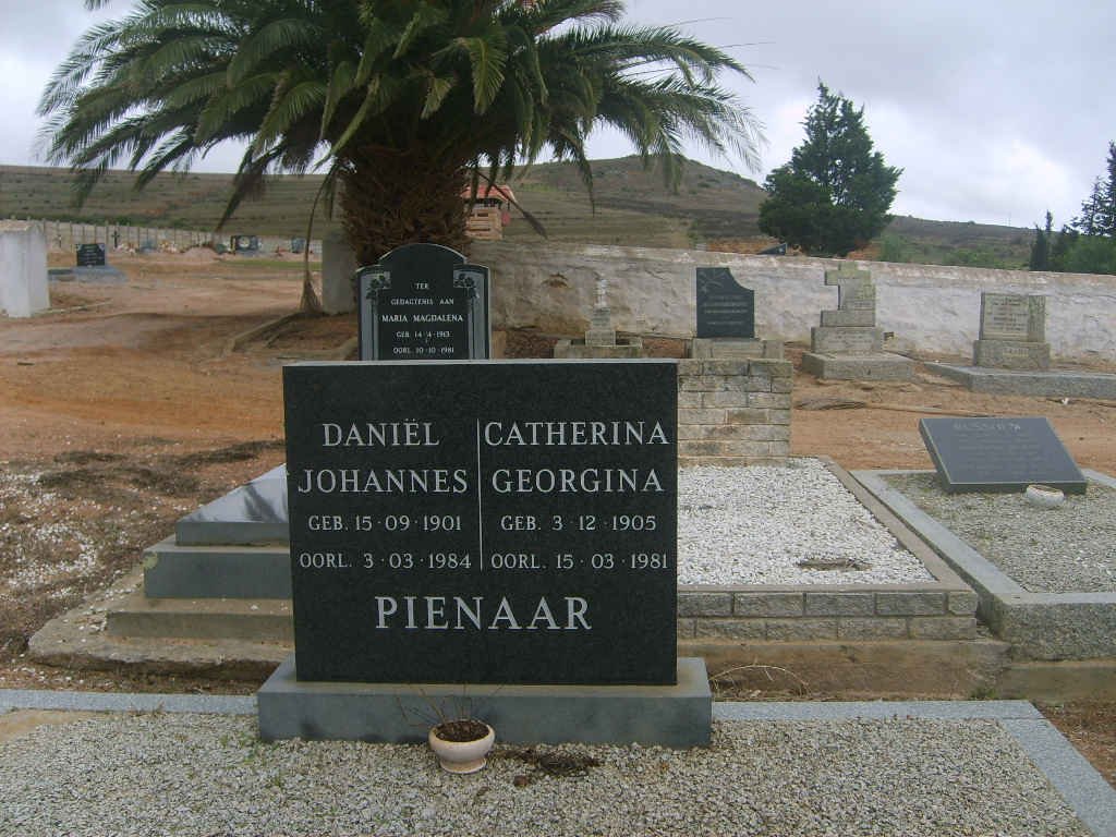 PIENAAR Daniël Johannes 1901-1984 &amp; Catherina Georgina 1905-1981