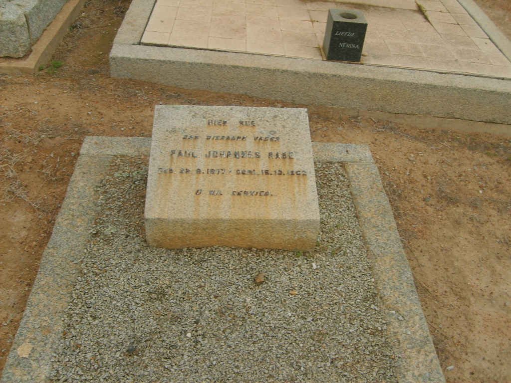 RABE Paul Johannes 1877-1962