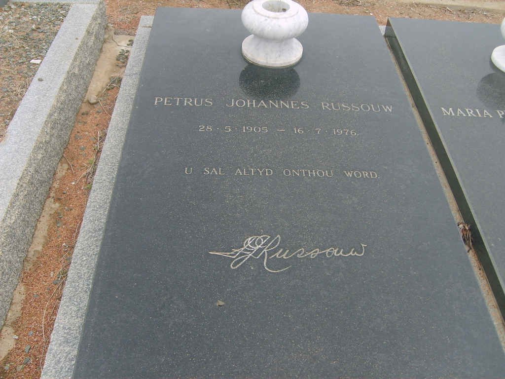 RUSSOUW Petrus Johannes 1905-1976