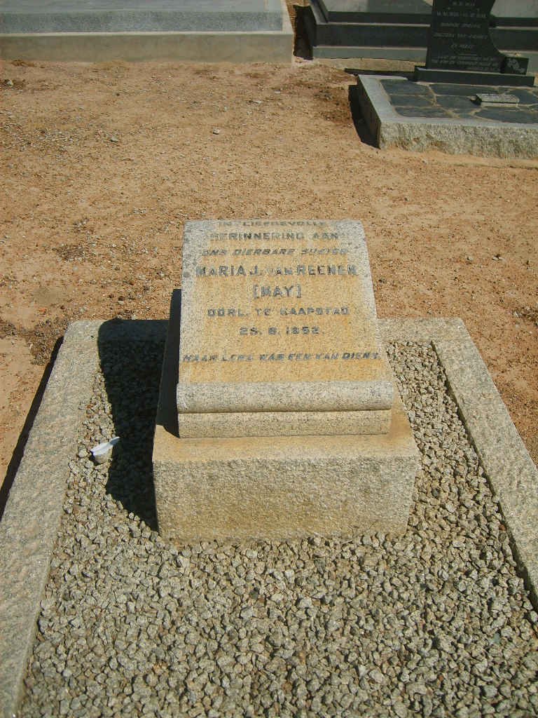 REENEN Maria J., van -1852