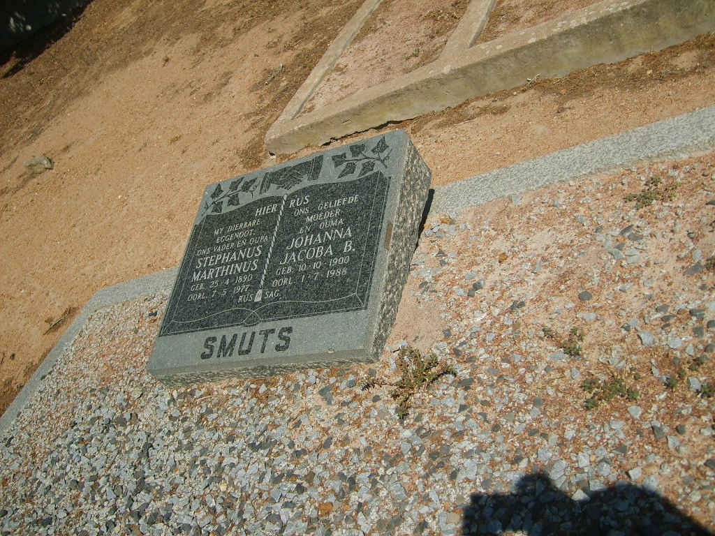 SMUTS Stephanus Marthinus 1890-1977 &amp; Johanna Jacoba B. 1900-1988