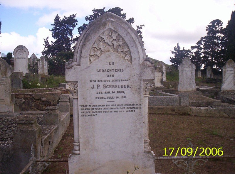 SCHREUDER J.P. 1868-1911