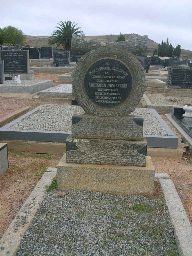 VILLIERS Alida M., de nee CLOETE 1912-1948