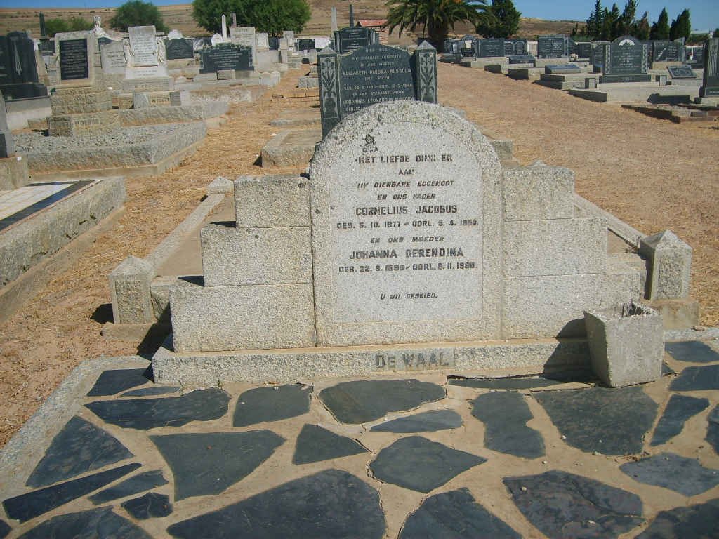 WAAL Cornelius Jacobus, de 1877-1950 &amp; Johanna Barendina 1886-1980