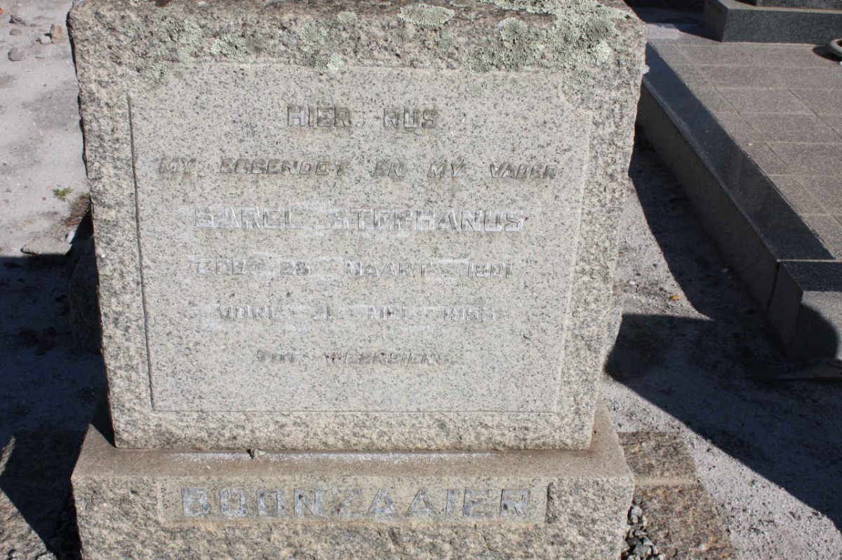 BOONZAAIER Sarel Stephanus 1901-1958