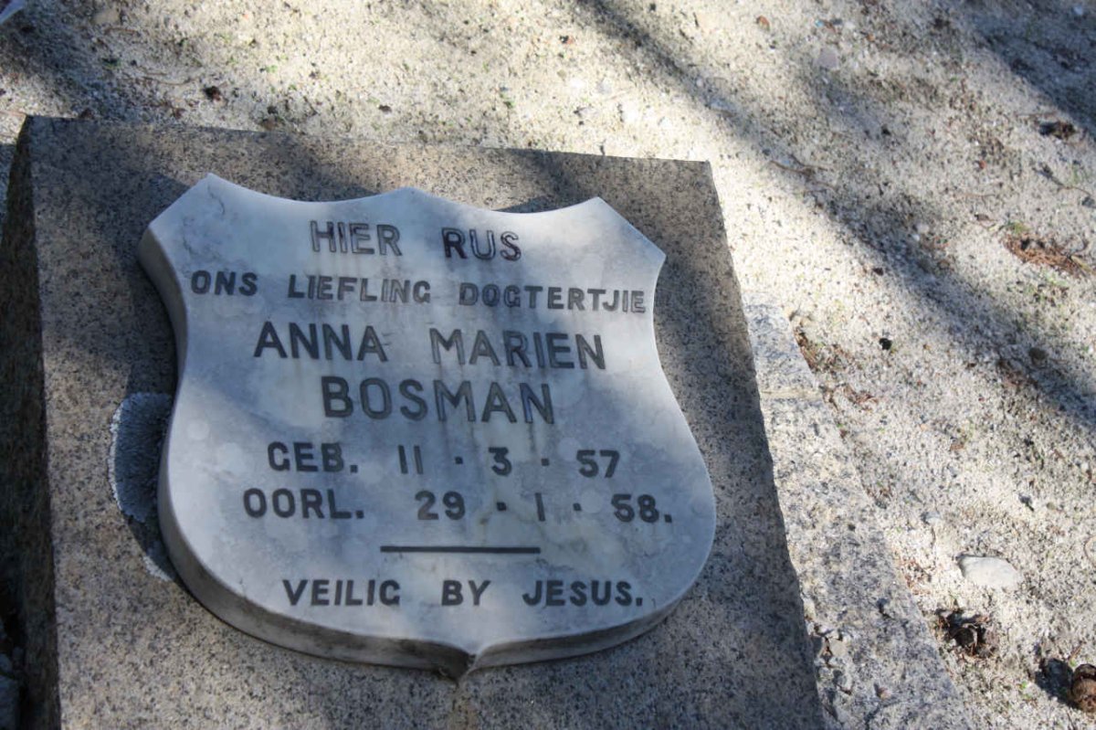 BOSMAN Anna Marien 1957-1958 