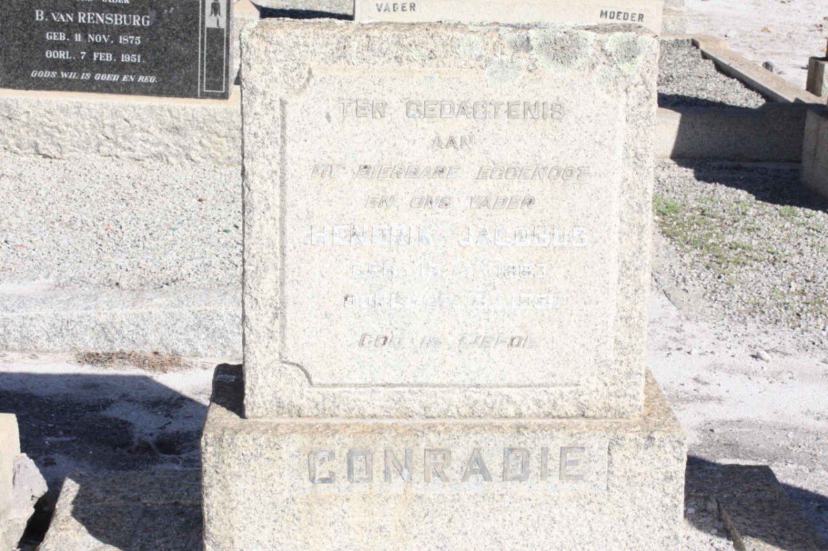 CONRADIE Hendrik Jacobus 1883-1951