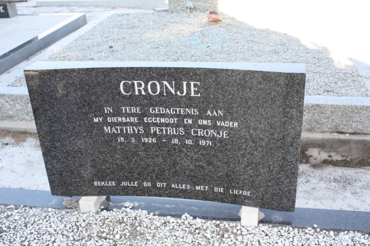 CRONJE Matthys Petrus 1926-1971