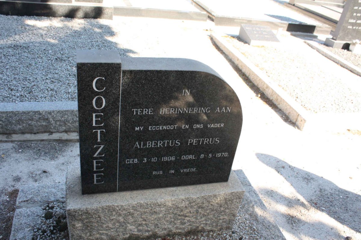 COETZEE Albertus Petrus 1906-1970