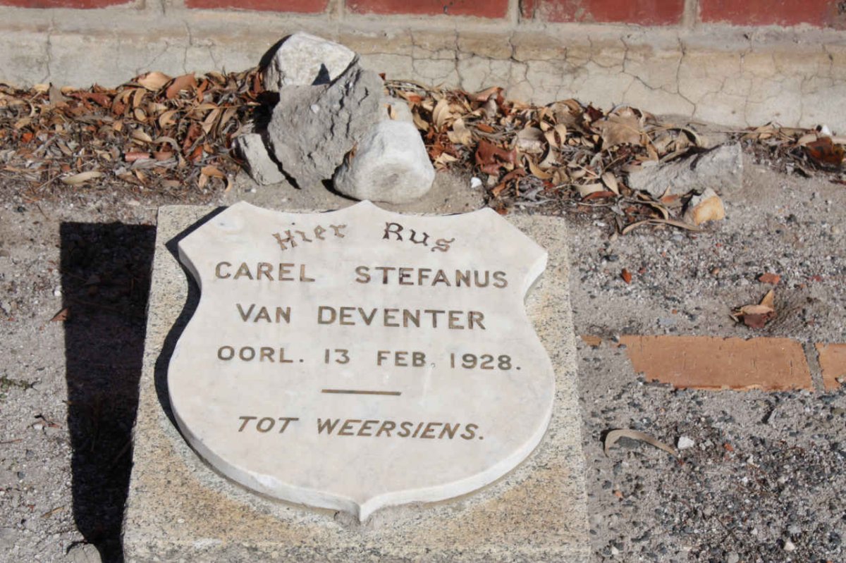 DEVENTER Carel Stefanus, van -1928