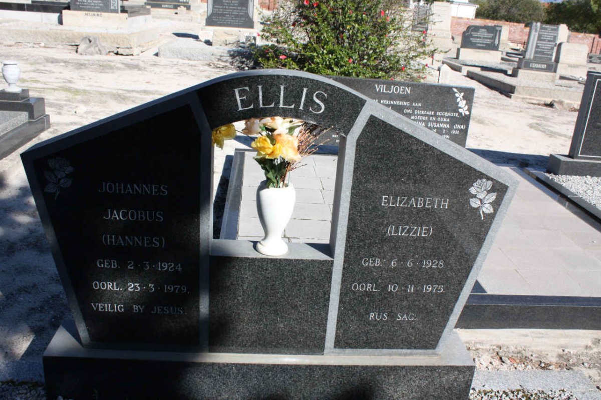 ELLIS Jacobus Johannes 1924-1979 &amp; Elizabeth 1928-1975