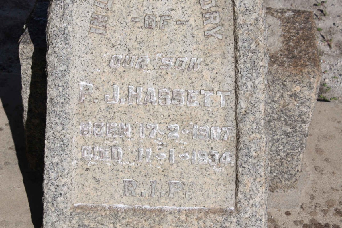 HASSETT P.J. 1907-1934