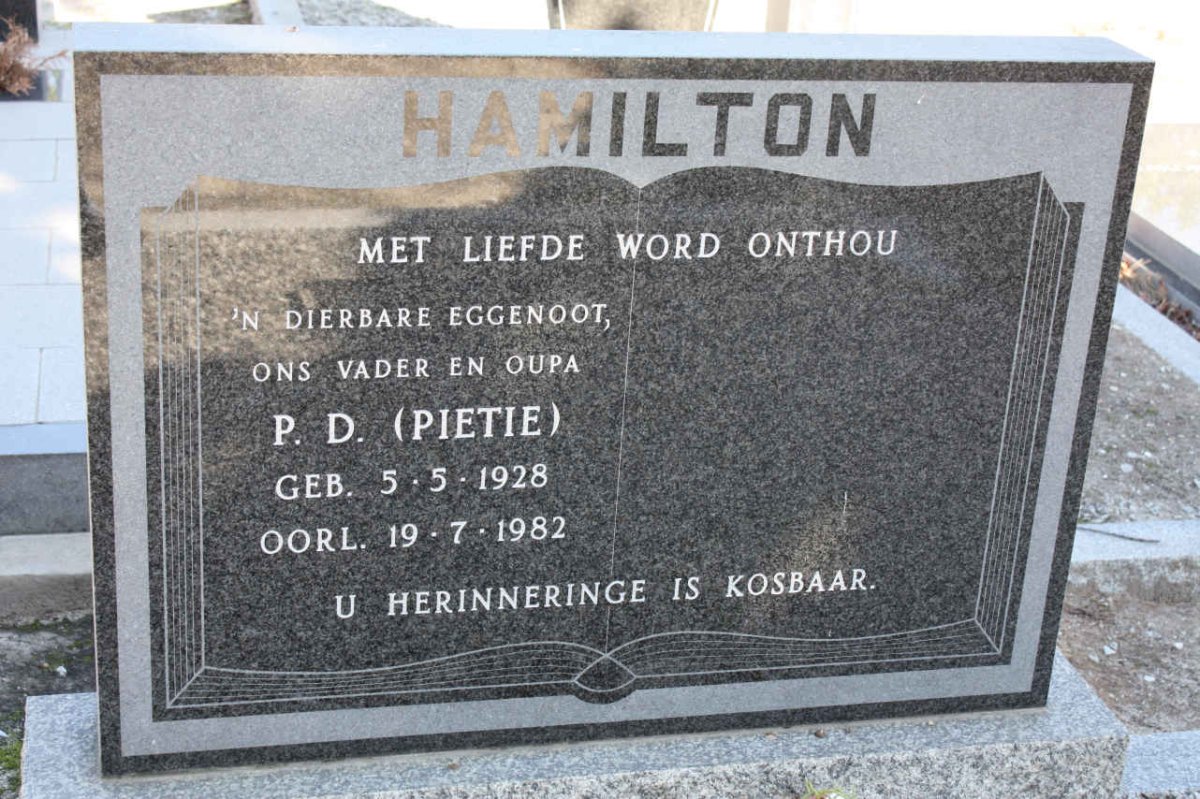 HAMILTON P.D. 1928-1982