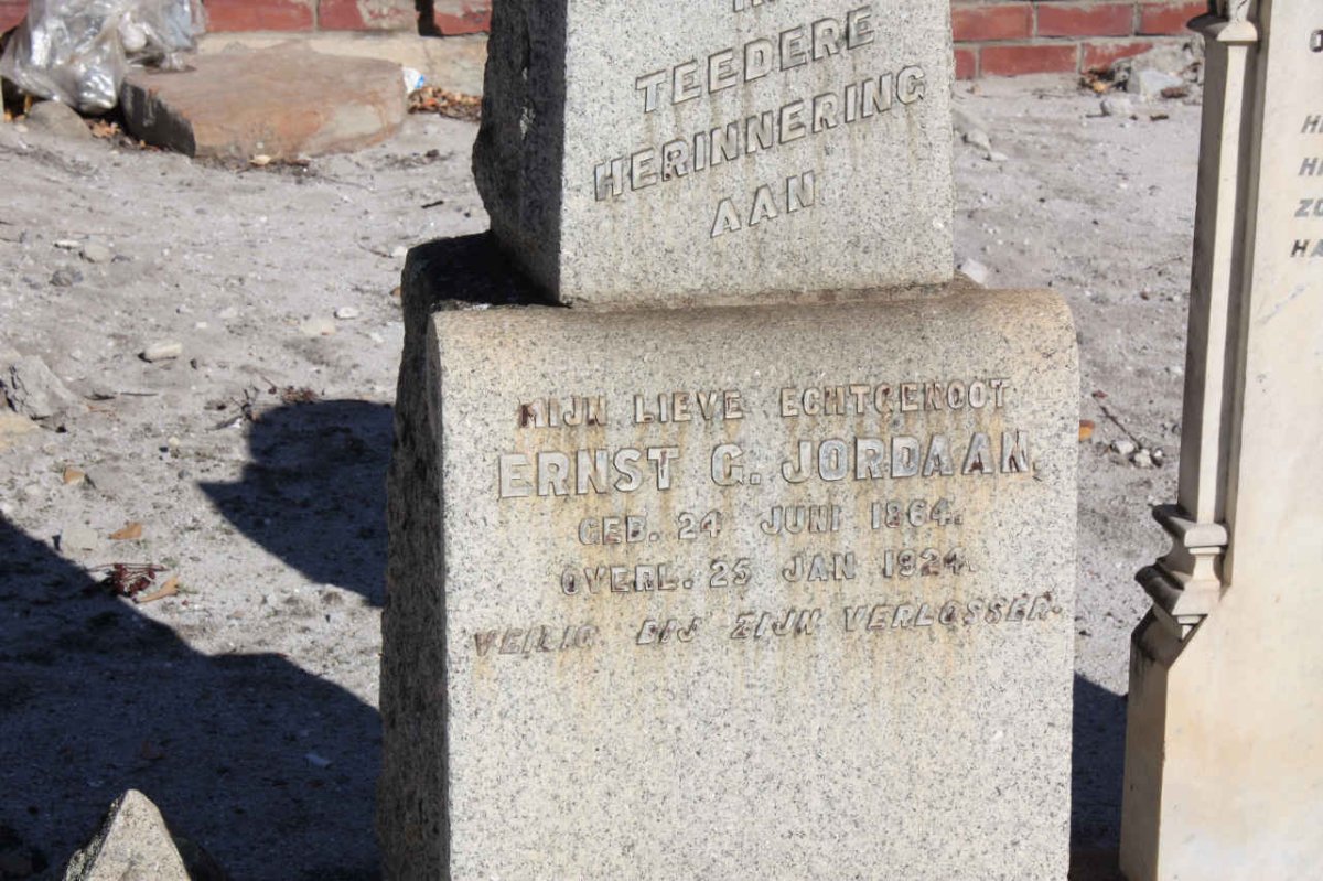 JORDAAN Ernst G. 1864-1924