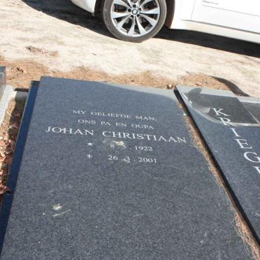 KRIEGLER Johan Christiaan 1922-2001