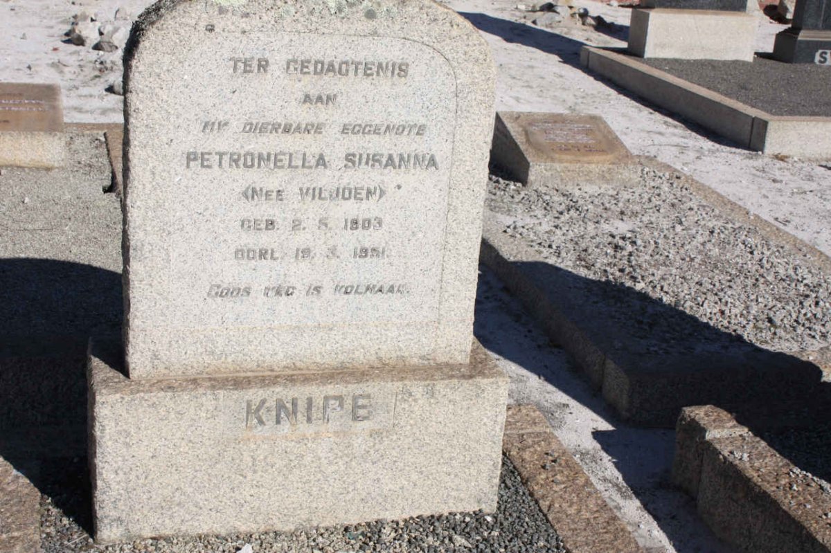 KNIPE Petronella Susanna nee VILJOEN 1903-1951