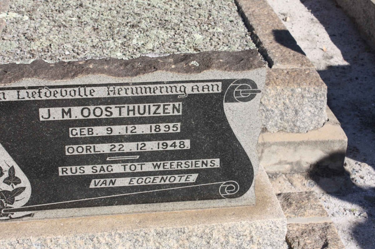 OOSTHUIZEN J.M. 1895-1948