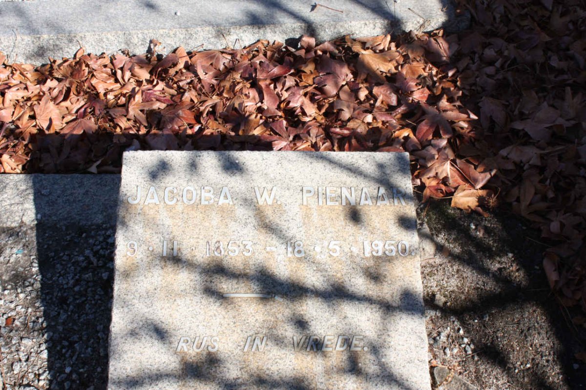 PIENAAR Jacoba  W. 1853-1950