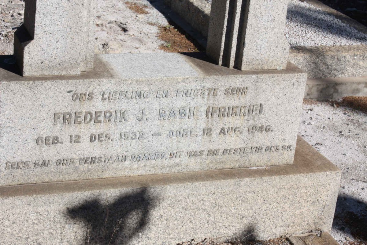 RABIE Frederik J. 1932-1946