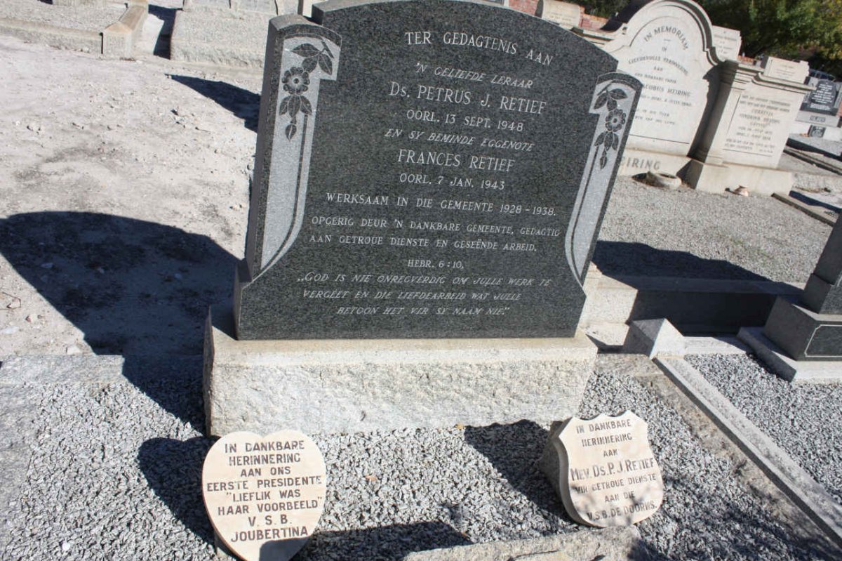 RETIEF Petrus J. -1948 &amp; Frances -1943