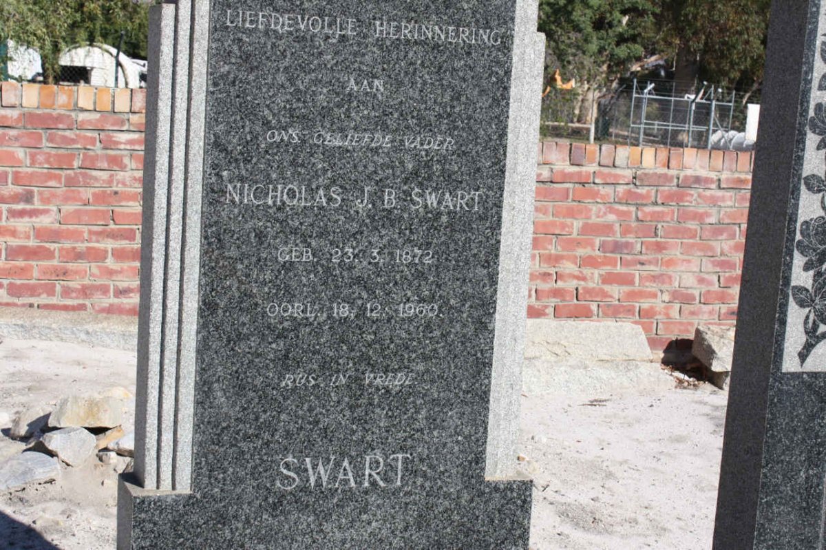 SWART Nicholas J.B. 1872-1960