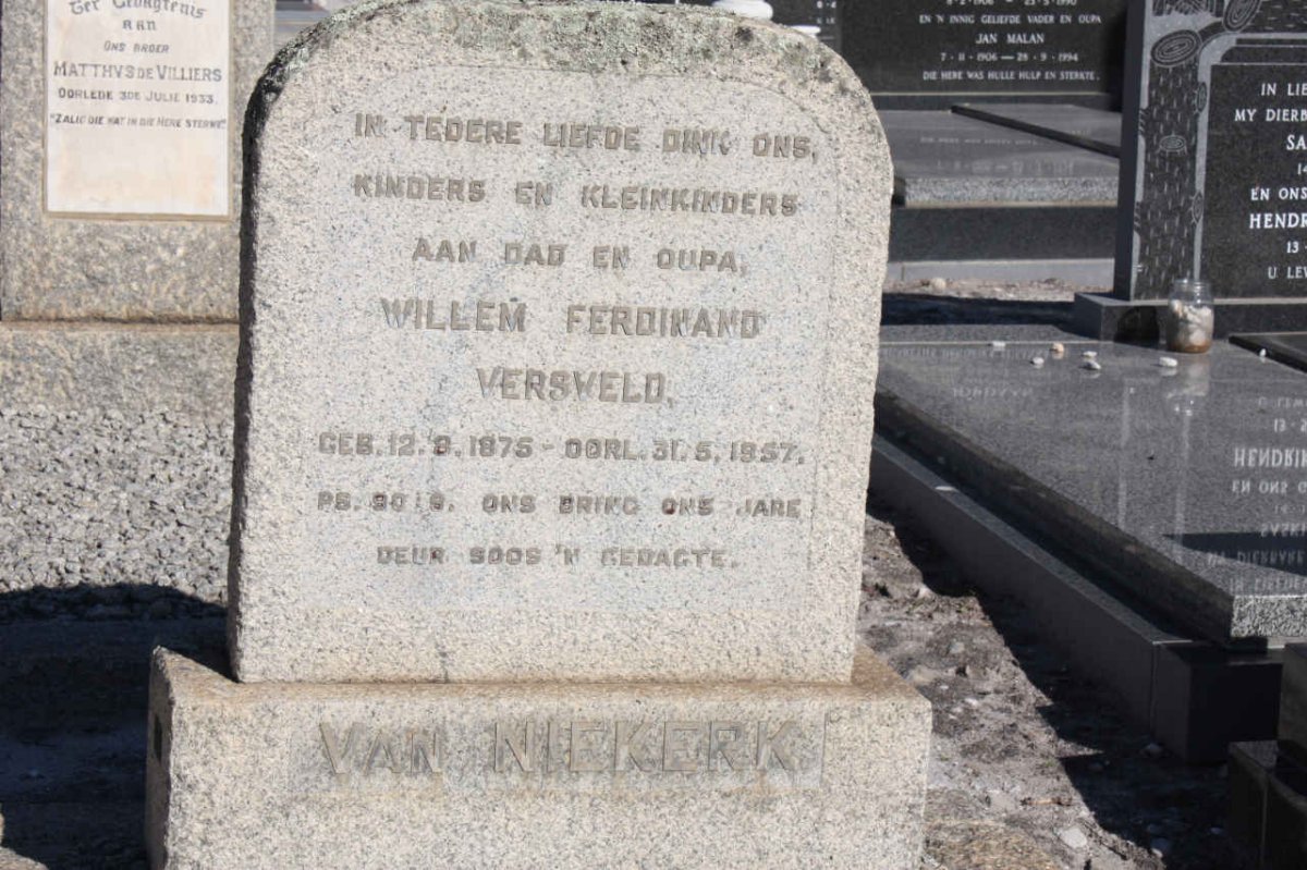 VERSVELD Willem Ferdinand 1875-1957