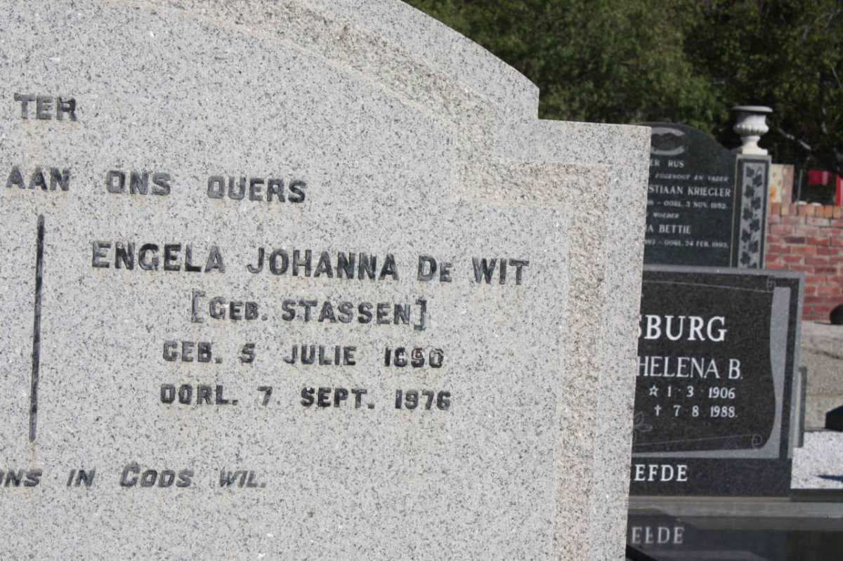 WIT Engela Johanna, de nee STASSEN 1890-1976