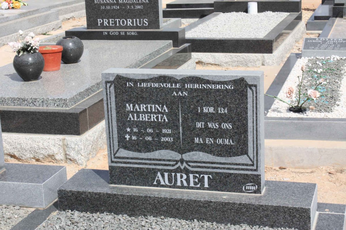 AURET Martina Alberta 1921-2003